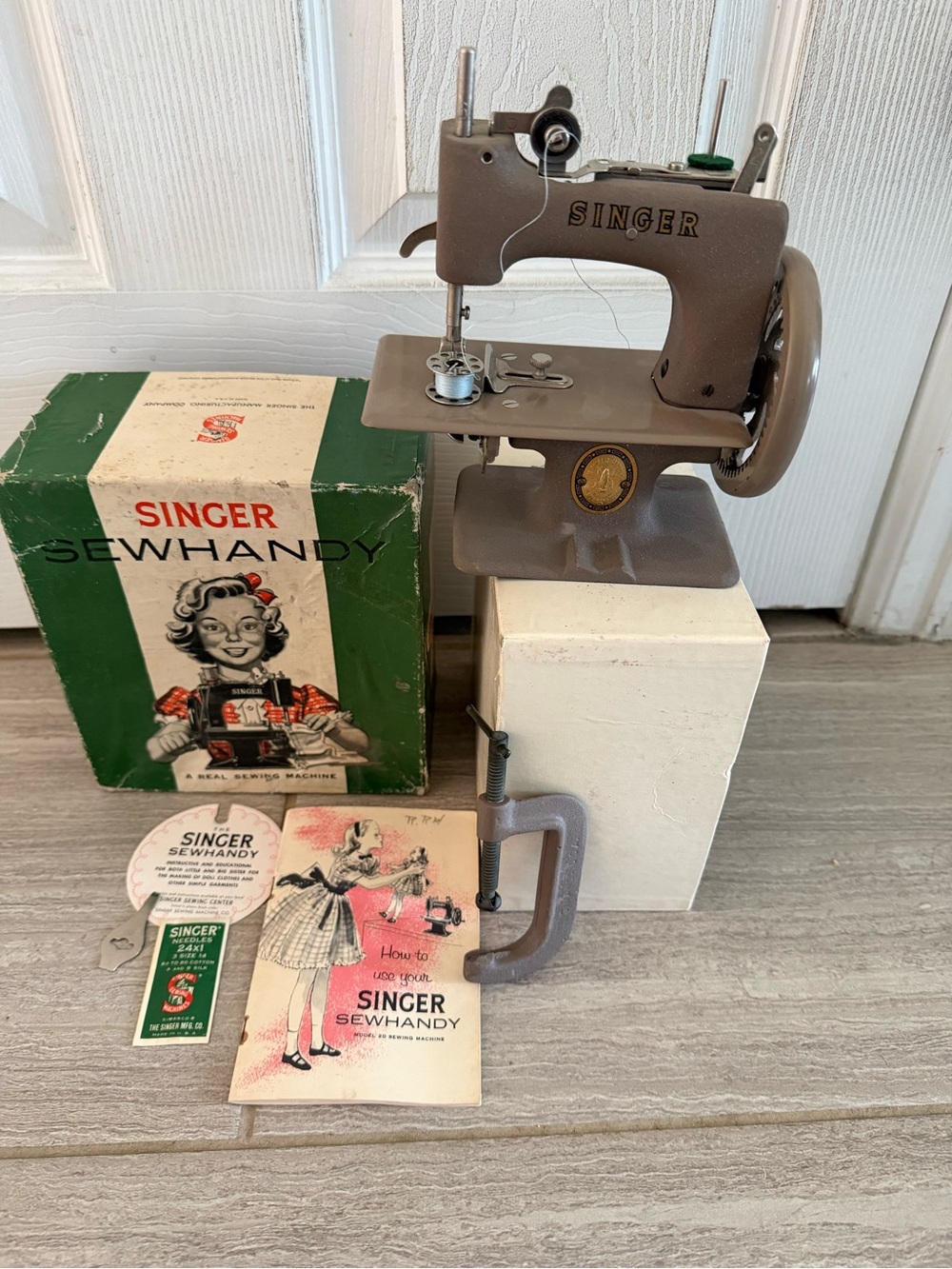 Sewhandy Mini Sewing Machine in Brown